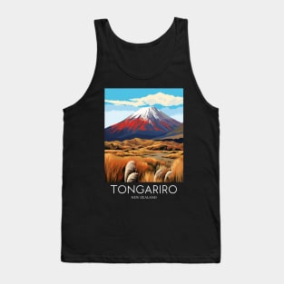 A Pop Art Travel Print of Tongariro National Park - New Zealand Tank Top